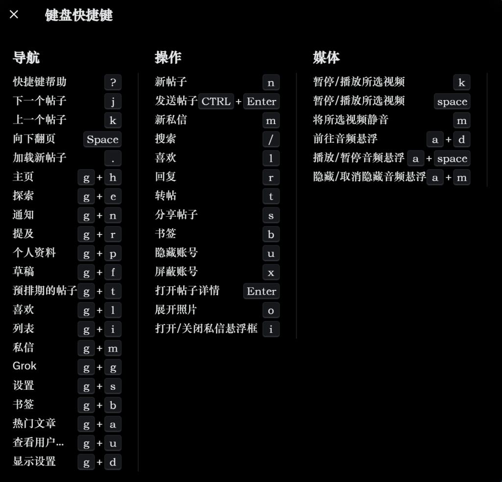 我禁用了推特快捷键