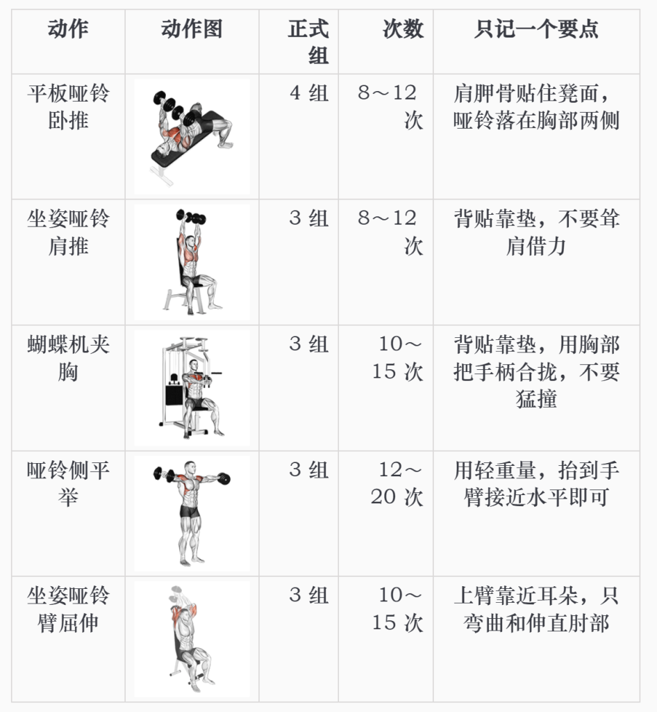 我让 Codex 制定了一套新手健身三分化计划