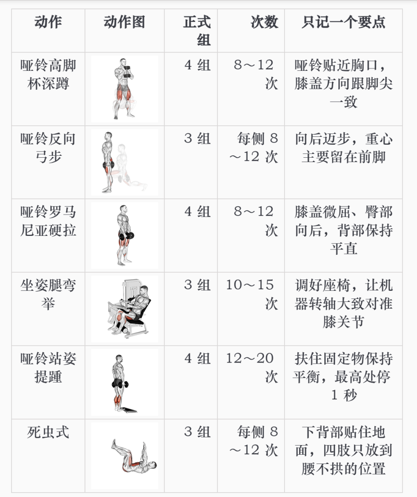 我让 Codex 制定了一套新手健身三分化计划